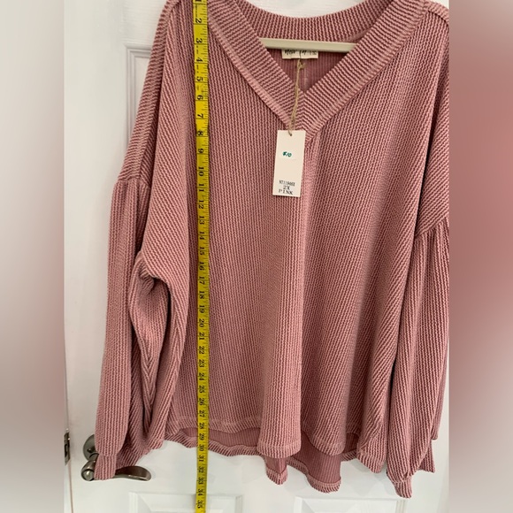 Very J Pink V-Neck Sweater New with tag - Picture 6 of 10